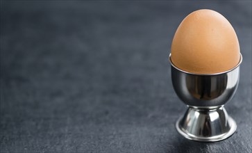 Portion of bolied Eggs (selective focus) as close-up shot