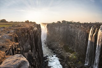 Victoria Falls (Mosi-oa-Tunya), view from Zimbabwe side at dry season