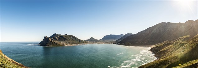 Hout Bay, Cape Town in South Africa panoramic view during winter