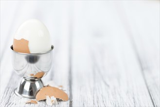 Some bolied Eggs (selective focus) as detailed close-up shot