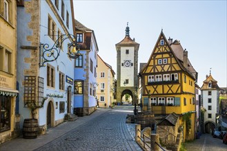 Medieval town, Rothenburg ob der Tauber, Romantic Road, Franconia, Bavaria, Germany, Europe