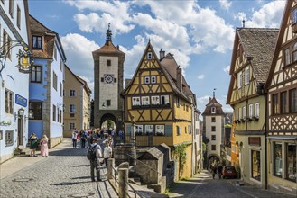 Medieval town, Rothenburg ob der Tauber, Romantic Road, Franconia, Bavaria, Germany, Europe