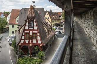 Medieval town, Rothenburg ob der Tauber, Romantic Road, Franconia, Bavaria, Germany, Europe