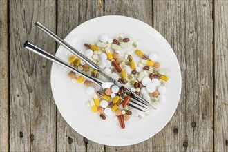 Drugs prepared as meal as detailed close-up shot (selective focus)