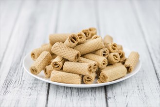 Wafers on a vintage background as detailed close-up shot, selective focus