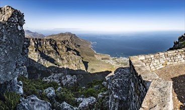 View from Table Mountain (Cape Town, South Africa) at a sunny day