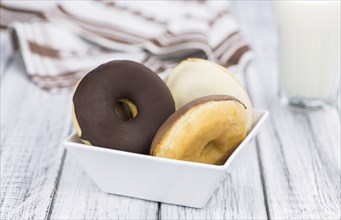 Fresh made Donuts as detailed close-up shots (selective focus)