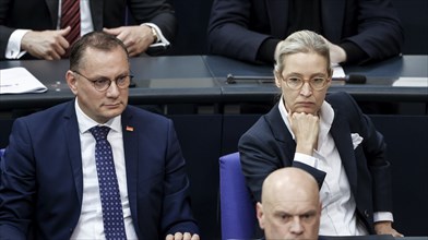 Alice Weidel, AfD parliamentary group leader and Tino Chrupalla, AfD federal chairman and AfD