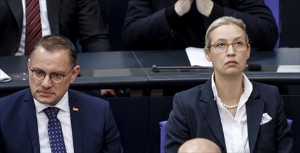 Alice Weidel, AfD parliamentary group leader and Tino Chrupalla, AfD federal chairman and AfD