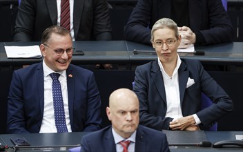 Alice Weidel, AfD parliamentary group leader and Tino Chrupalla, AfD federal chairman and AfD