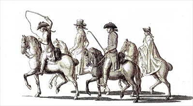 Daniel Chodowiecki travelling to Dresden, on horseback and in company 1789, Daniel Niklaus