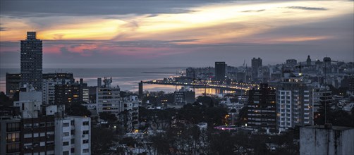 Montevideo, the capital of Uruguay at a very nice sunset