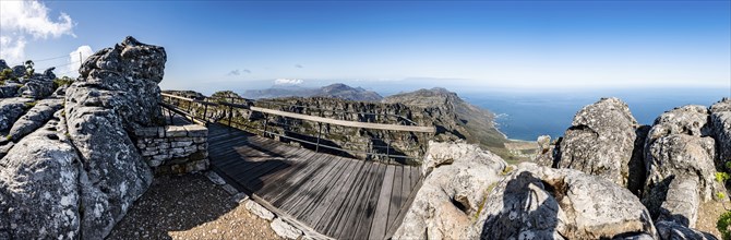 View from Table Mountain (Cape Town, South Africa) at a sunny day