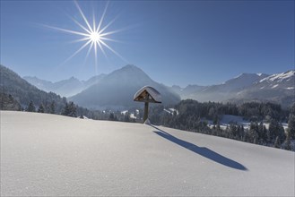 Field cross, Oytal, Oberstdorf, Oberallgäu, Bavaria, Germany, Europe