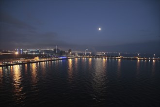 St. Petersburg harbour by night