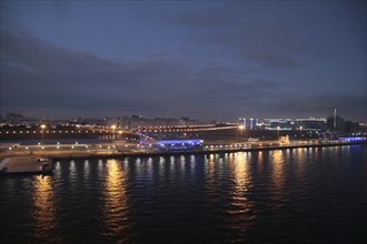 St. Petersburg harbour by night