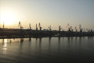 Klaipeda harbour entrance at sunrise