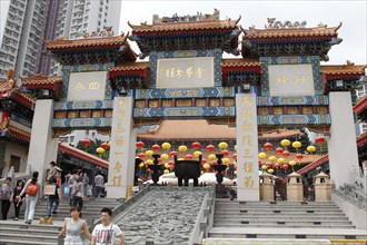 Entrance to a temple in Hong Kong