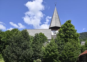 Reformed village church, Saanen, Switzerland, Europe