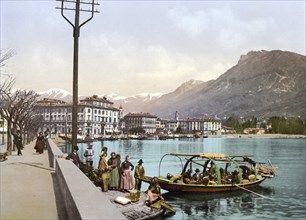 Lugano, Hafen und Monte San Salvatore ist ein 912 m ü. M. hoher Aussichtsberg am Ufer des