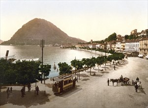 Lugano, Monte San Salvatore is a 912 m high panoramic mountain on the shore of Lake Lugano in