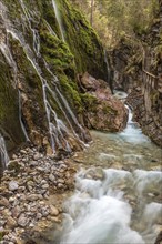 Wimbachklamm gorge in Ramsau near Berchtesgaden, Germany, Europe