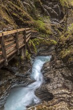 Wimbachklamm gorge in Ramsau near Berchtesgaden, Germany, Europe