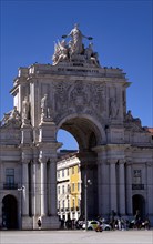 Arco da Rua Augusta, Arc de Triomphe, Praça do Comércio Square, Baixa, Lisbon, Portugal, Europe
