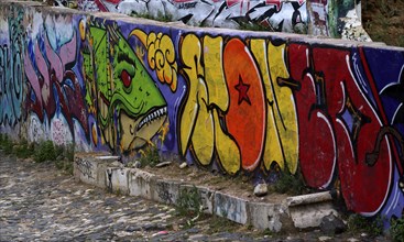Predator, Graffiti, Old Town, Lisbon, Portugal, Europe
