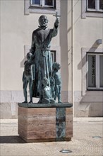 Statue, Padre Antonio Vieira in front of Museu de Sao Roque, historic centre, Lisbon, Portugal,