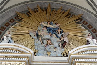 Cathedral, Zocalo, Mexico City, Distrito Federal, Mexico, Central America, Detail of the church