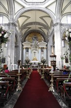 Cathedral, Zocalo, Mexico City, Distrito Federal, Mexico, Central America, Interior view of a