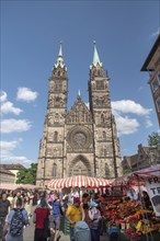 St Lorenz, Gothic church building, completed in 1477, Nuremberg, Middle Franconia, Bavaria,