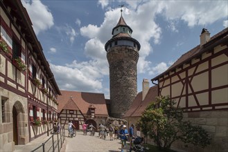 Sinwell Tower around 1250, Imperial Castle, Nuremberg, Middle Franconia, Bavaria, Germany, Europe