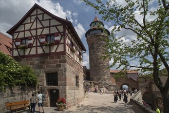 Deep well, 14th century, behind the Sinwell Tower around 1250, Imperial Castle, Nuremberg, Middle