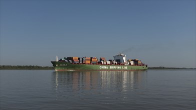 Transport ship on Elbe