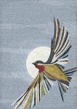 Swallow mosaic tiles, vector illustration