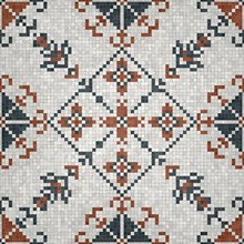 Mosaic tiles background, seamless vector pattern
