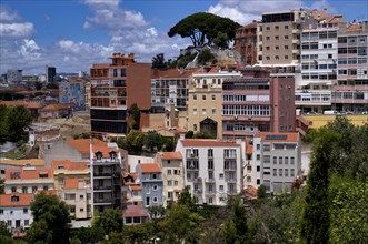 View from the viewpoint Miradouro da Graça, also Sophia de Mello Breyner Andresen, towards the