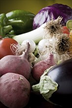 A selection of fresh organic vegetables