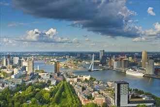 Rotterdam with a view of the Erasmus Bridge