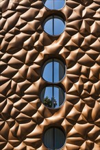 Facade of a building inspired by the skin of a cactus with natural methods of heat regulation and