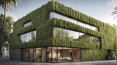 Building with a facade inspired by the skin of a cactus showcasing natural methods of heat