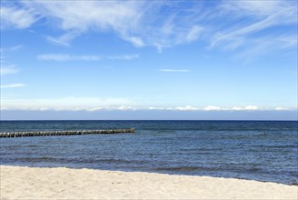 Baltic sea and beach in zingst germany