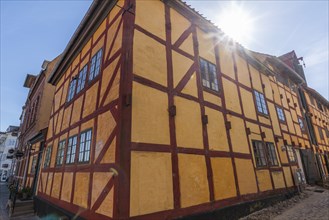 Kerteminde, Andresens Gaard, historic merchant's yard, restored half-timbered house, Great Belt,