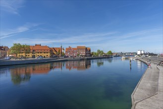 Small town of Kerteminde on the Great Belt, old town by the harbour basin, Fyn, Fyn Island, Baltic