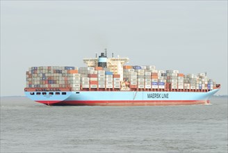Container ship Adrian Maersk inbound on 29.07.2009 off Cuxhaven IMO number : 9260457 Ship name :