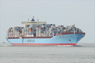 Container ship Adrian Maersk inbound on 29.07.2009 off Cuxhaven IMO number : 9260457 Ship name :