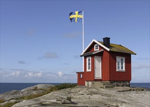 The pilot house on the small island of Vrango on the Swedish west coast near Gothenburg