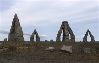 The Arctic Henge stone circle in Raufarhofn in the north-east of Iceland